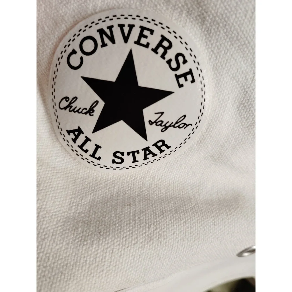 Converse Chuck Taylor Women 10 Lugged Platform High Top Preppy‎ White Sneakers - Picture 4 of 11